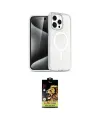 ieg™ iPhone 15 Pro Max Kılıf Nova Asil Prime - Siyah Buffer Cam Ekran Koruyucu