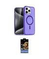 ieg™ iPhone 15 Pro Max Kılıf Nova Asil Prime - Siyah Buffer Hayalet Cam Ekran Koruyucu