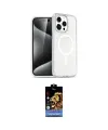 ieg™ iPhone 15 Pro Max Kılıf Nova Asil Prime - Siyah Buffer Hayalet Cam Ekran Koruyucu