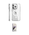 ieg™ iPhone 15 Pro Max Kılıf Nova Doku - Siyah Bilvis 3D Mat Cam Ekran Koruyucu