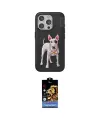 ieg™ iPhone 15 Pro Max Kılıf Nova Form Koleksiyonu - Siyah Buffer Hayalet Cam Ekran Koruyucu