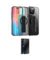 ieg™ iPhone 15 Pro Max Kılıf Nova Işık Koleksiyonu - Siyah 3D Antistatik Hayalet Cam Ekran Koruyucu