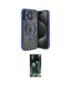 ieg™ iPhone 15 Pro Max Kılıf Nova Işık Özel Seri - Siyah 360 Mat Full Body Arka Koruyucu