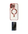 ieg™ iPhone 15 Pro Max Kılıf Nova Işık Özel Seri - Siyah 3D Antistatik Hayalet Cam Ekran Koruyucu