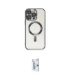 ieg™ iPhone 15 Pro Max Kılıf Nova Işık Özel Seri - Siyah Bilvis 0.18mm Plus Cam Ekran Koruyucu