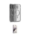 ieg™ iPhone 15 Pro Max Kılıf Nova Işık Özel Seri - Siyah Bilvis 3D Mat Cam Ekran Koruyucu