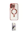 ieg™ iPhone 15 Pro Max Kılıf Nova Işık Özel Seri - Siyah Bilvis 3D Mat Cam Ekran Koruyucu