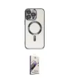 ieg™ iPhone 15 Pro Max Kılıf Nova Işık Özel Seri - Siyah Bilvis 3D Mat Cam Ekran Koruyucu