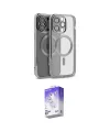 ieg™ iPhone 15 Pro Max Kılıf Nova Işık Özel Seri - Siyah Bilvis 5in1 3D Magic Cam Ekran Koruyucu