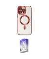 ieg™ iPhone 15 Pro Max Kılıf Nova Işık Özel Seri - Siyah Bilvis 5in1 3D Magic Cam Ekran Koruyucu