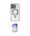 ieg™ iPhone 15 Pro Max Kılıf Nova Işık Özel Seri - Siyah Bilvis 5in1 3D Magic Cam Ekran Koruyucu