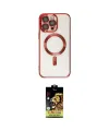 ieg™ iPhone 15 Pro Max Kılıf Nova Işık Özel Seri - Siyah Buffer Cam Ekran Koruyucu