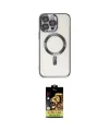 ieg™ iPhone 15 Pro Max Kılıf Nova Işık Özel Seri - Siyah Buffer Cam Ekran Koruyucu