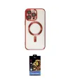 ieg™ iPhone 15 Pro Max Kılıf Nova Işık Özel Seri - Siyah Buffer Hayalet Cam Ekran Koruyucu
