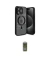 ieg™ iPhone 15 Pro Max Kılıf Nova Işık Özel Seri - Siyah Joko Magic 5D Hayalet Cam