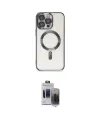 ieg™ iPhone 15 Pro Max Kılıf Nova Işık Özel Seri - Siyah Vanessa Magic Hayalet Cam