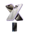ieg™ iPhone 15 Pro Max Kılıf Nova Işık Serisi - Siyah 3D Antistatik Hayalet Cam Ekran Koruyucu