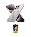 ieg™ iPhone 15 Pro Max Kılıf Nova Işık Serisi - Siyah Buffer Cam Ekran Koruyucu