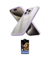 ieg™ iPhone 15 Pro Max Kılıf Nova Işık Serisi - Siyah Buffer Hayalet Cam Ekran Koruyucu