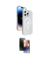ieg™ iPhone 15 Pro Max Kılıf Nova Modern Prime - Siyah 3D Antistatik Mat Seramik Nano Ekran Koruyucu