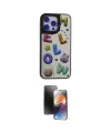 ieg™ iPhone 15 Pro Max Kılıf Odak Klasik Serisi - Siyah 3D Antistatik Mat Seramik Nano Ekran Koruyucu
