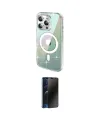 ieg™ iPhone 15 Pro Max Kılıf Odak Modern Serisi - Siyah 3D Antistatik Hayalet Cam Ekran Koruyucu