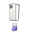 ieg™ iPhone 15 Pro Max Kılıf Pusula Asil Koleksiyonu - Siyah Bilvis 5in1 5D Magic Hayalet Cam Ekran Koruyucu