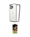 ieg™ iPhone 15 Pro Max Kılıf Pusula Asil Koleksiyonu - Siyah Buffer Cam Ekran Koruyucu