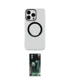 ieg™ iPhone 15 Pro Max Kılıf Pusula Form - Şeffaf 360 Full Body Arka Koruyucu