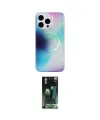 ieg™ iPhone 15 Pro Max Kılıf Pusula Form - Şeffaf 360 Full Body Arka Koruyucu