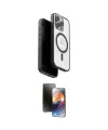 ieg™ iPhone 15 Pro Max Kılıf Pusula Form Serisi - Siyah 3D Antistatik Mat Seramik Nano Ekran Koruyucu