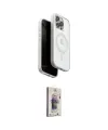 ieg™ iPhone 15 Pro Max Kılıf Pusula Form Serisi - Siyah Bilvis 3D Cam Ekran Koruyucu