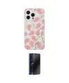 ieg™ iPhone 15 Pro Max Kılıf Pusula Form - Siyah 3D Antistatik Hayalet Cam Ekran Koruyucu