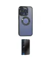 ieg™ iPhone 15 Pro Max Kılıf Pusula Form - Siyah 3D Antistatik Hayalet Cam Ekran Koruyucu