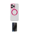 ieg™ iPhone 15 Pro Max Kılıf Pusula Form - Siyah 3D Antistatik Hayalet Cam Ekran Koruyucu