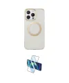 ieg™ iPhone 15 Pro Max Kılıf Pusula Form - Siyah 3D Antistatik Seramik Nano Ekran Koruyucu