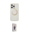 ieg™ iPhone 15 Pro Max Kılıf Pusula Form - Siyah Bilvis 3D Cam Ekran Koruyucu