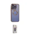 ieg™ iPhone 15 Pro Max Kılıf Pusula Form - Siyah Bilvis 3D Cam Ekran Koruyucu