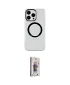 ieg™ iPhone 15 Pro Max Kılıf Pusula Form - Siyah Bilvis 3D Cam Ekran Koruyucu