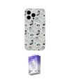 ieg™ iPhone 15 Pro Max Kılıf Pusula Form - Siyah Bilvis 5in1 3D Magic Cam Ekran Koruyucu