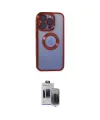 ieg™ iPhone 15 Pro Max Kılıf Pusula Form - Siyah Vanessa Magic Hayalet Cam