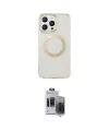 ieg™ iPhone 15 Pro Max Kılıf Pusula Form - Siyah Vanessa Magic Hayalet Cam