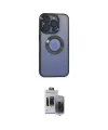 ieg™ iPhone 15 Pro Max Kılıf Pusula Form - Siyah Vanessa Magic Hayalet Cam
