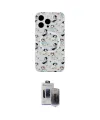 ieg™ iPhone 15 Pro Max Kılıf Pusula Form - Siyah Vanessa Magic Hayalet Cam