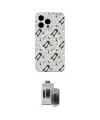 ieg™ iPhone 15 Pro Max Kılıf Pusula Form - Siyah Vanessa Magic Hayalet Cam