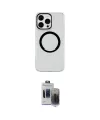 ieg™ iPhone 15 Pro Max Kılıf Pusula Form - Siyah Vanessa Magic Hayalet Cam