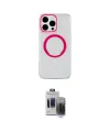 ieg™ iPhone 15 Pro Max Kılıf Pusula Form - Siyah Vanessa Magic Hayalet Cam
