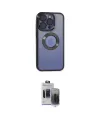 ieg™ iPhone 15 Pro Max Kılıf Pusula Form - Siyah Vanessa Magic Hayalet Cam