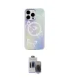 ieg™ iPhone 15 Pro Max Kılıf Pusula Form - Siyah Vanessa Magic Hayalet Cam