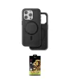 ieg™ iPhone 15 Pro Max Kılıf Pusula Işık Koleksiyonu - Siyah Buffer Cam Ekran Koruyucu